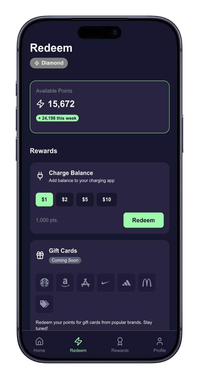 ChargeWise App - Redeem